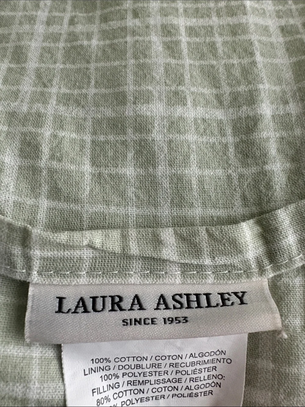 Laura Ashley Pink, Green & Yellow Floral Quilt with two pillow shams included!